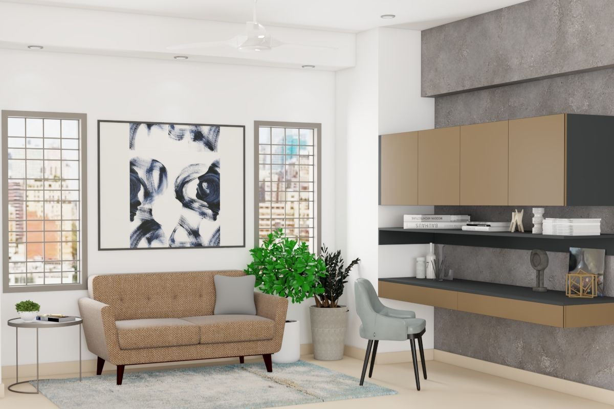 Modern Interior Design Of A Living Room In An Apartment, House, Office