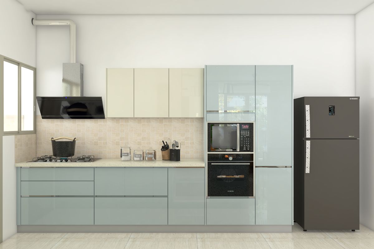 Modern Glossy Modular Kitchen Design