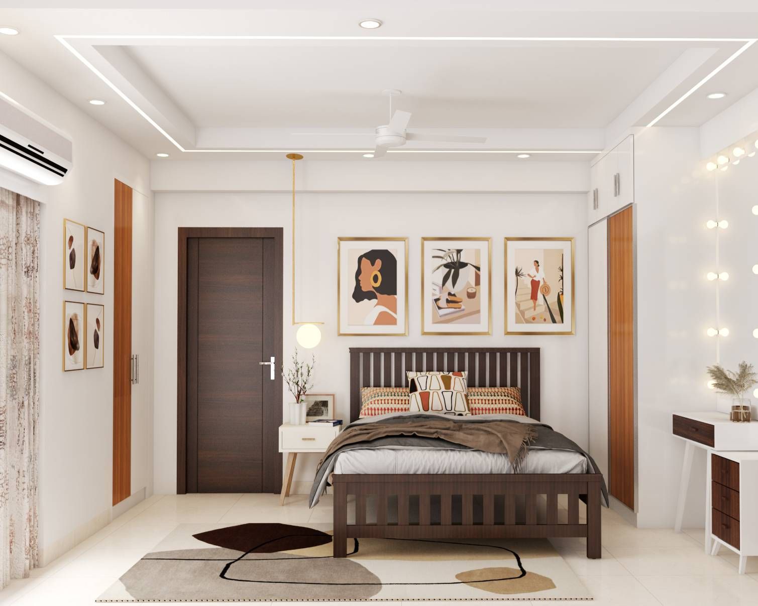 Scandinavian Style Master Bedroom Design With Elegant Decor