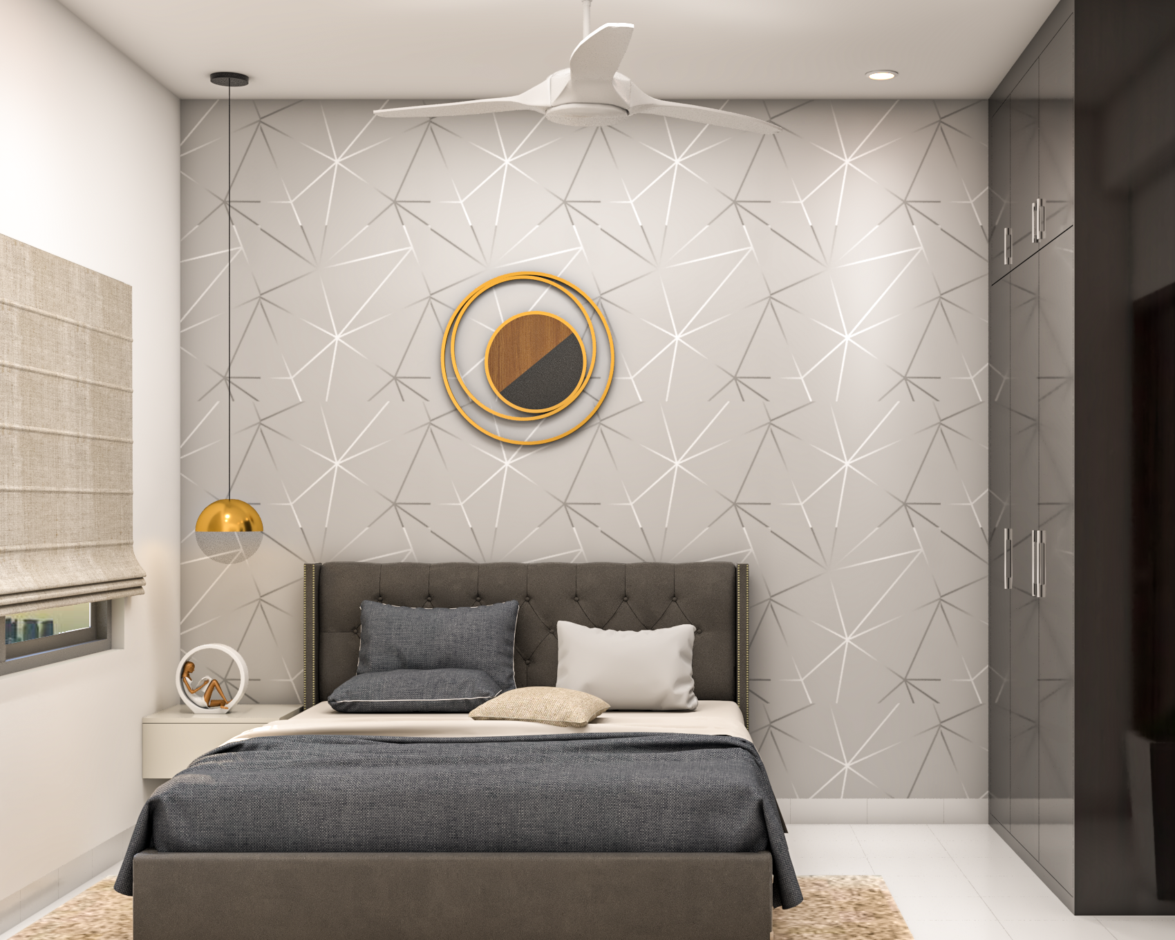 Wooden Slat Grey Wallpaper | Dunelm