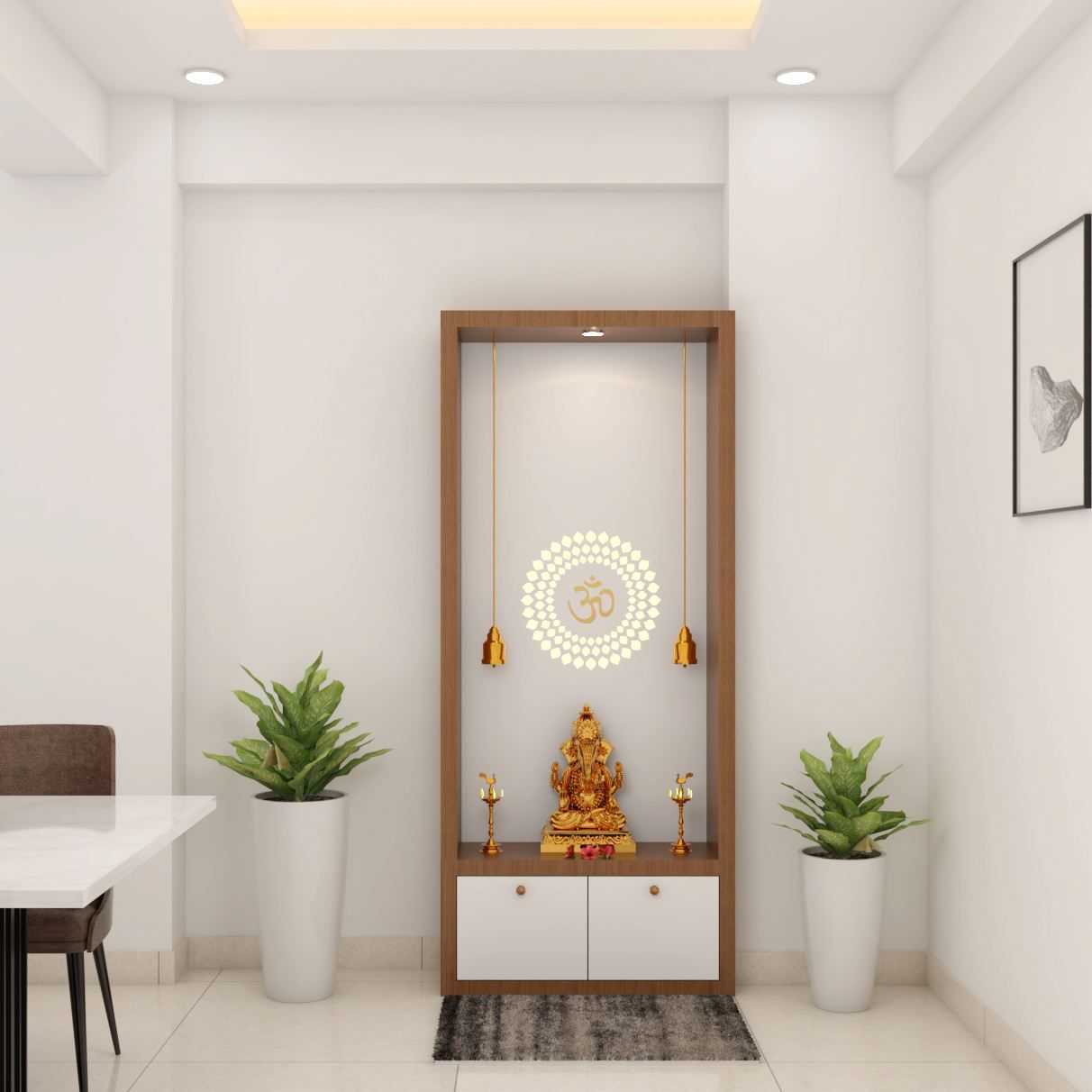 Spacious Pooja Room Design | Livspace