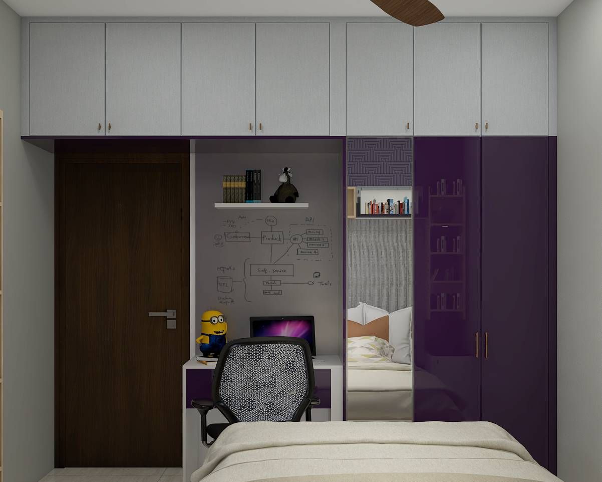 Modern Purple Swing Wardrobe Design