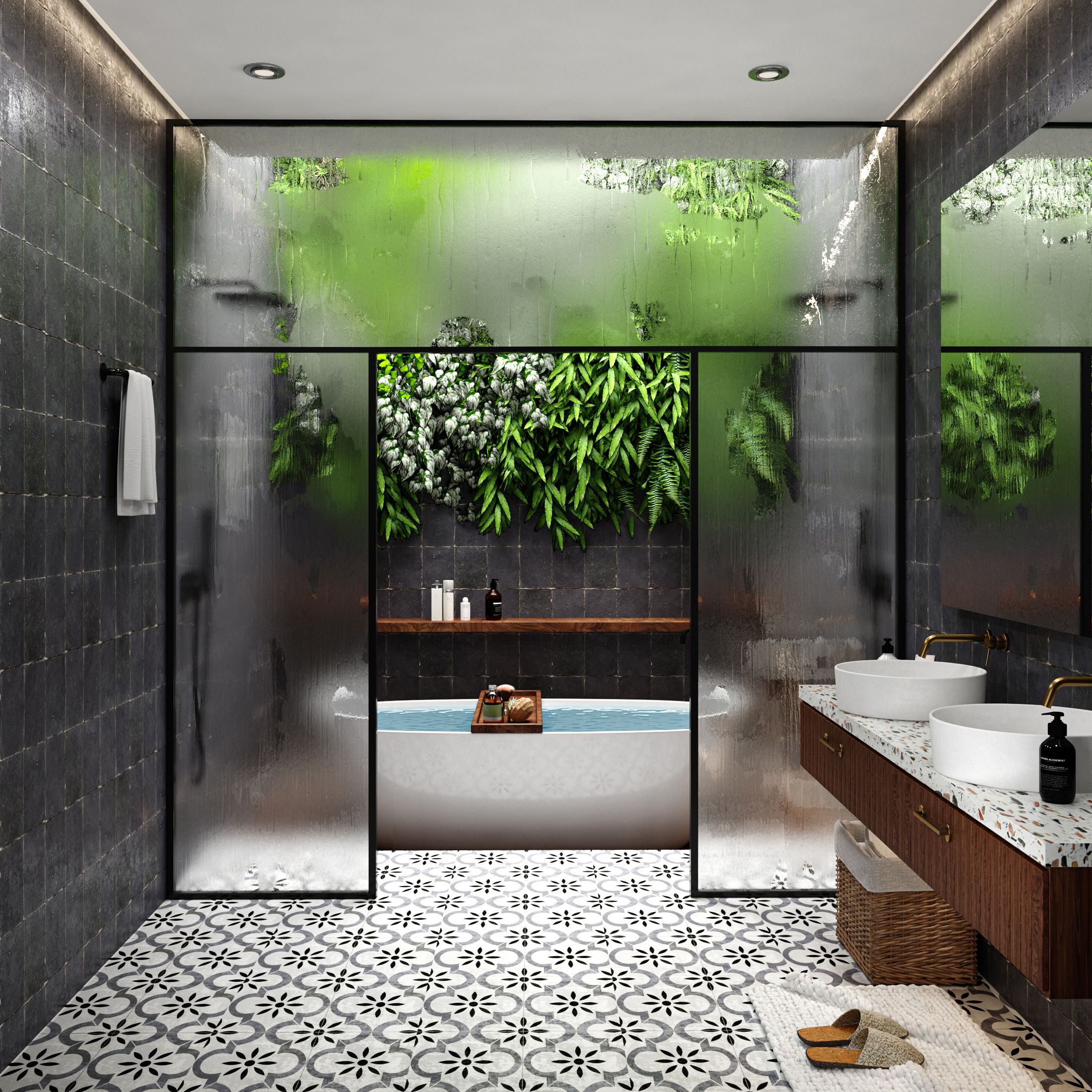 Traditional Style Compact Sized Bathroom Design
