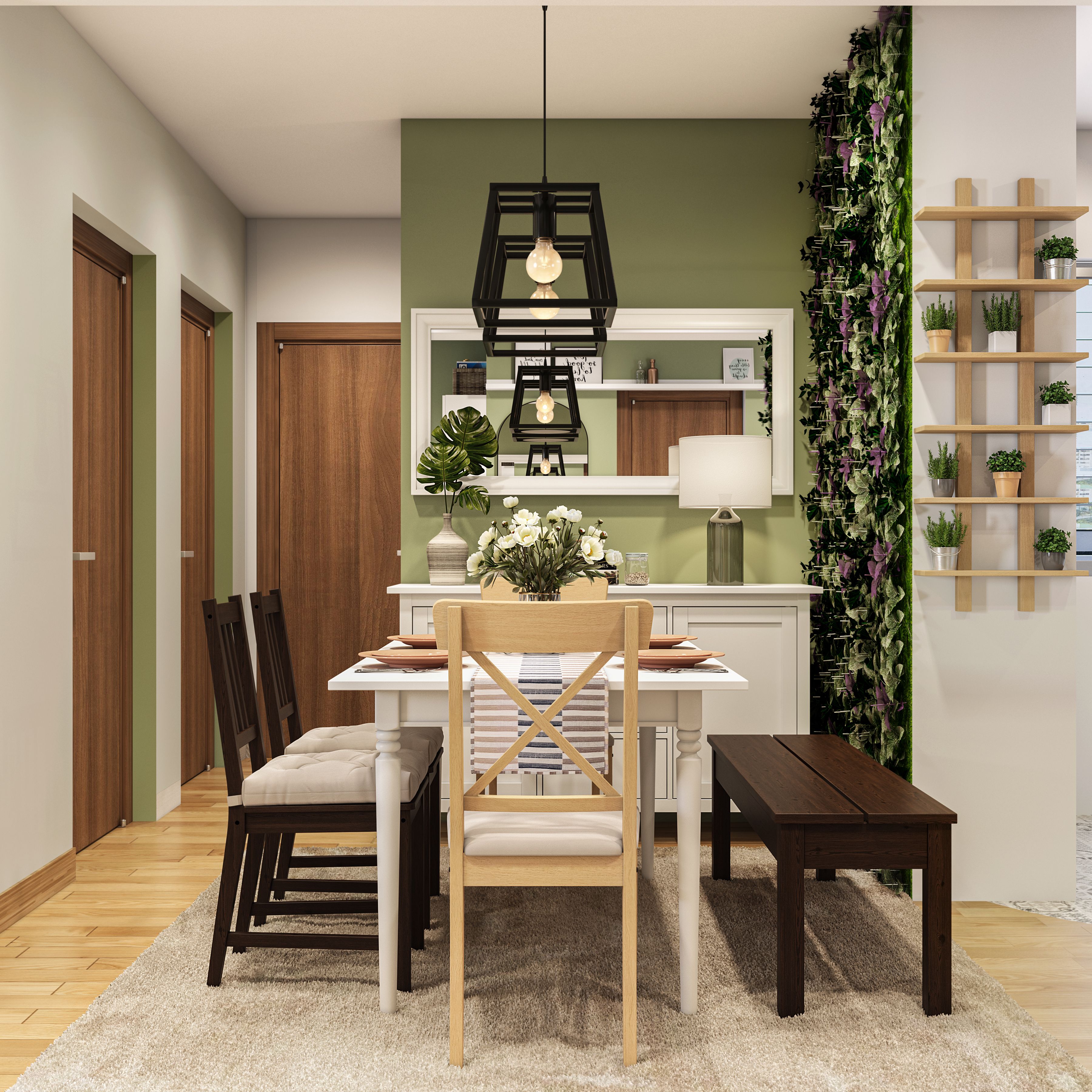 Modern Styled Spacious Low Maintenance Dining Room Design   Livspace