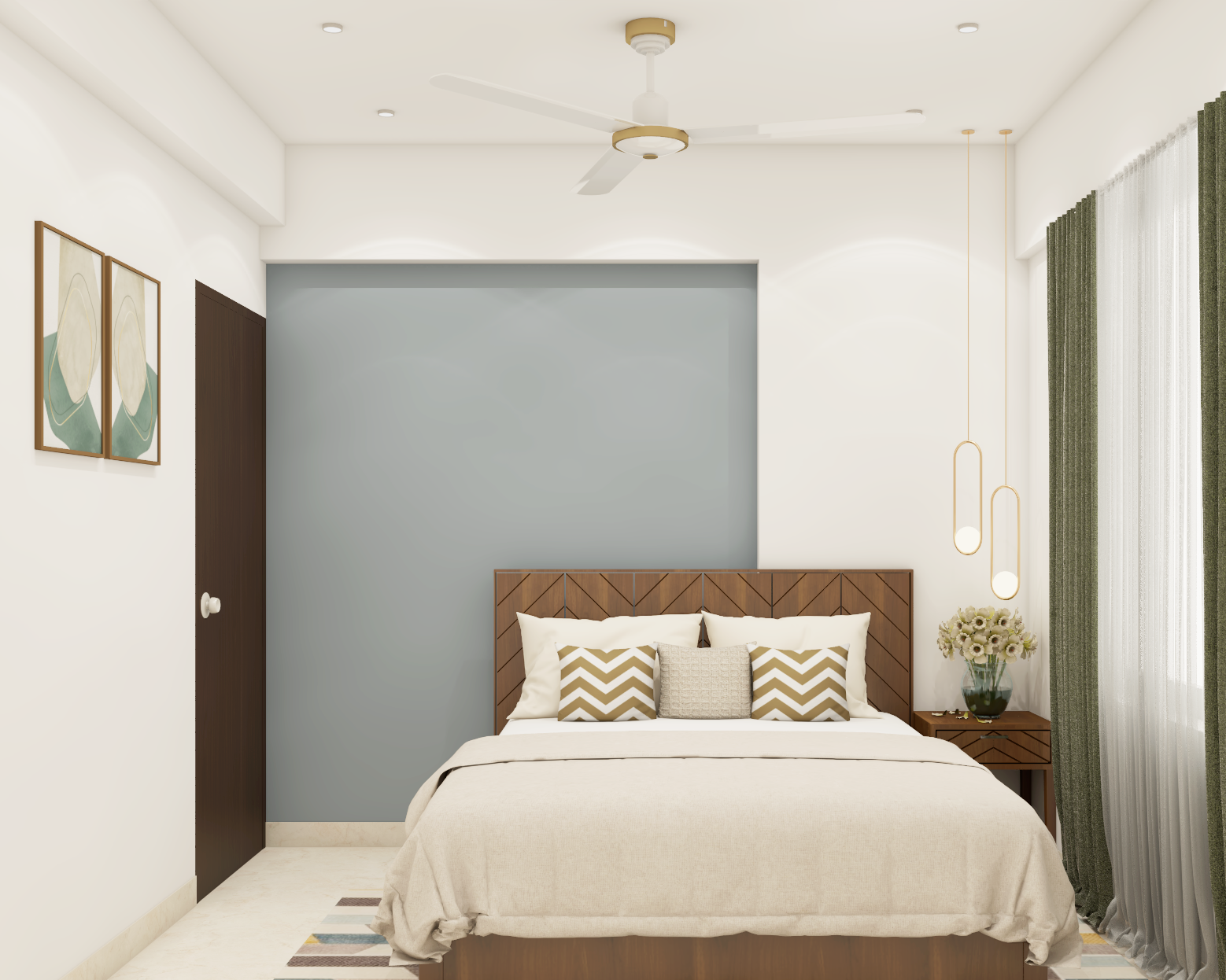 Compact Guest Room With Minimal Interiors | Livspace