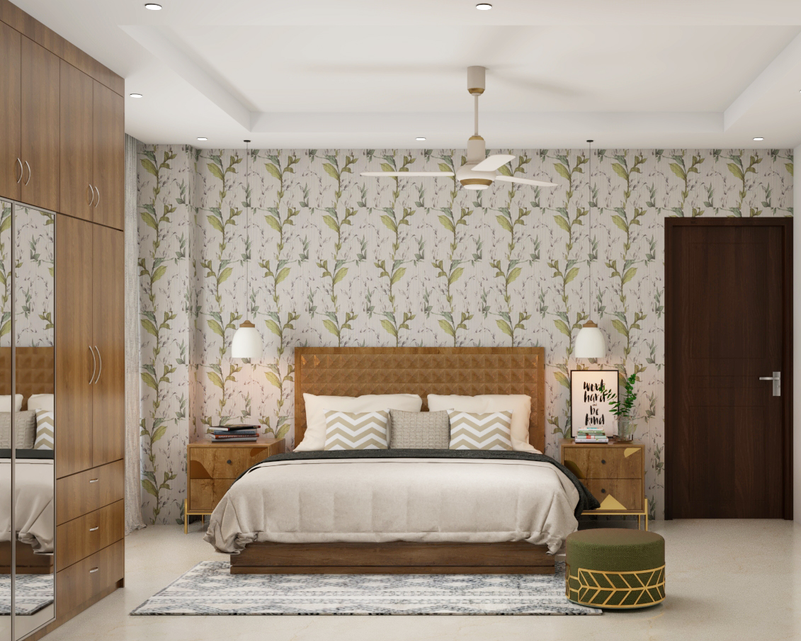 Spacious Modern Guest Room With Marble Flooring Livspace