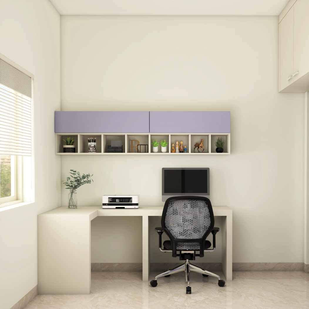 Modern L Shaped Home Office Design For Compact Spaces Livspace
