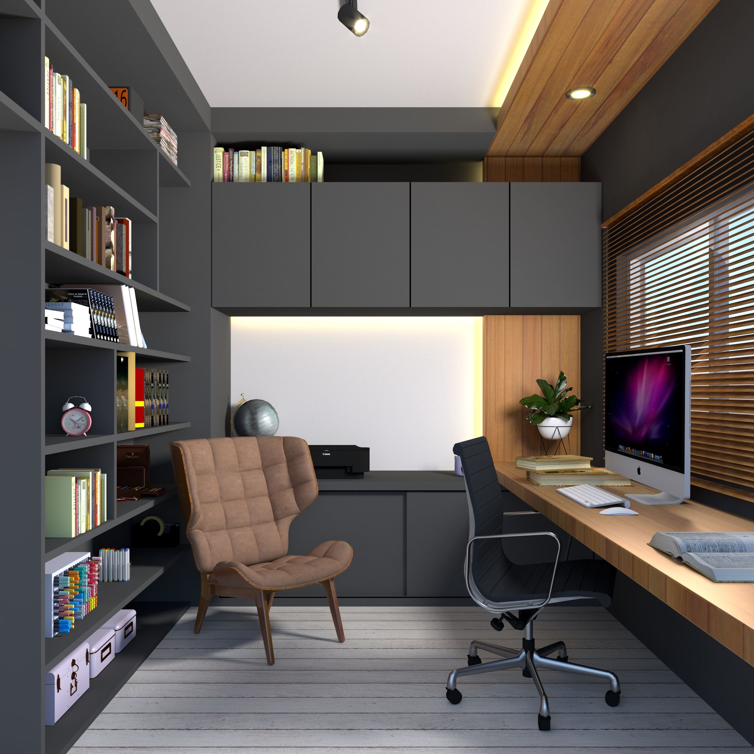 Spacious Modern Style Convenient Home Office