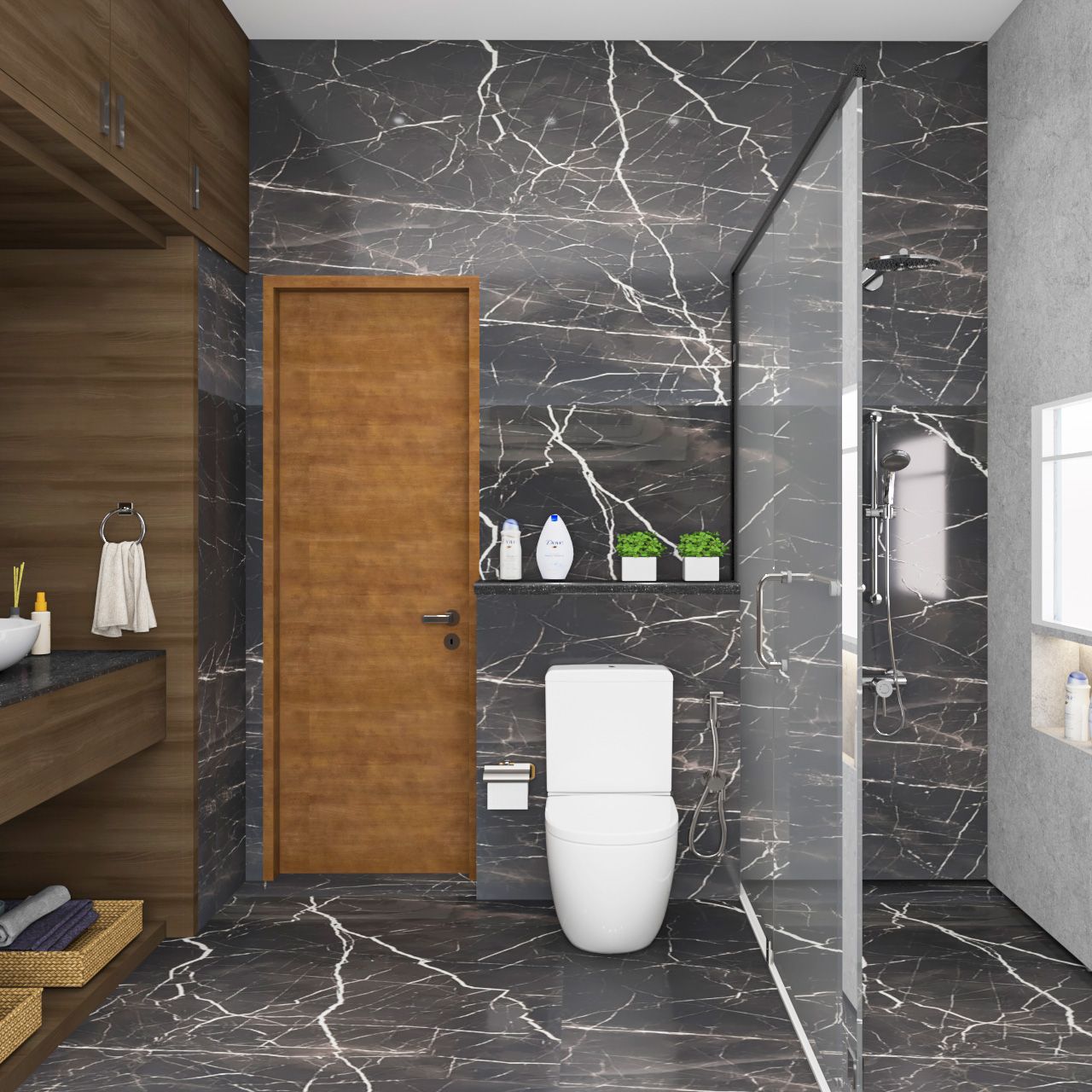 Contemporary Bathroom Design With Vanity Storage