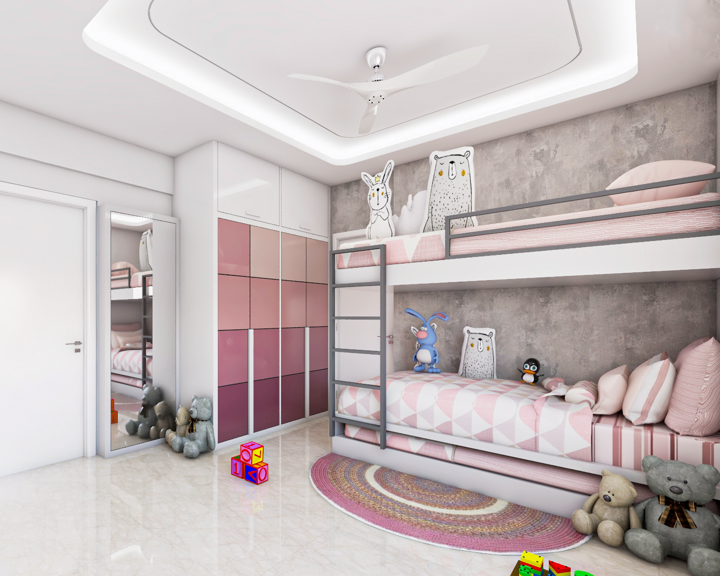 Modern Square Peripheral Gypsum Kdis Bedroom Ceiling Design