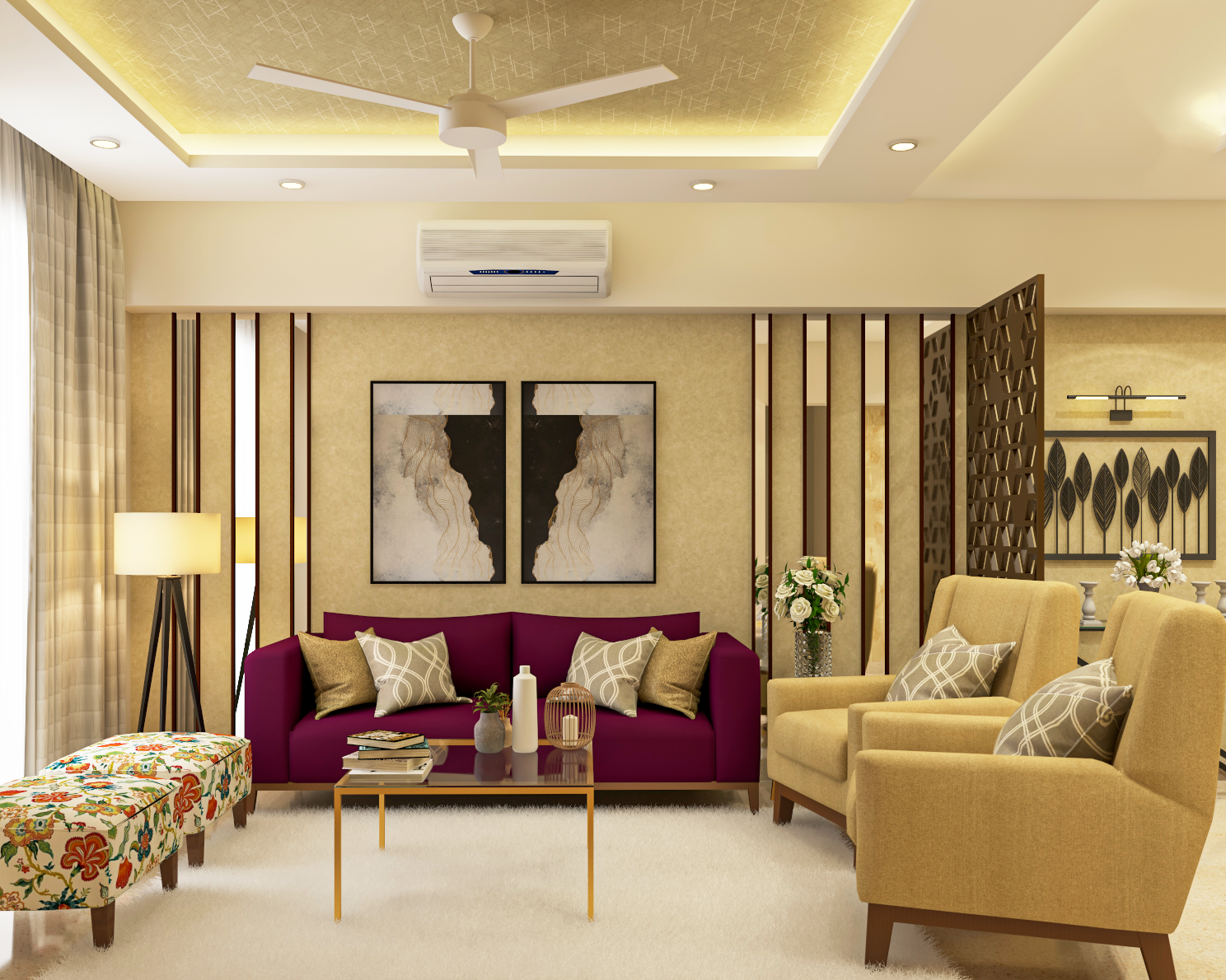 false ceiling colours for living room