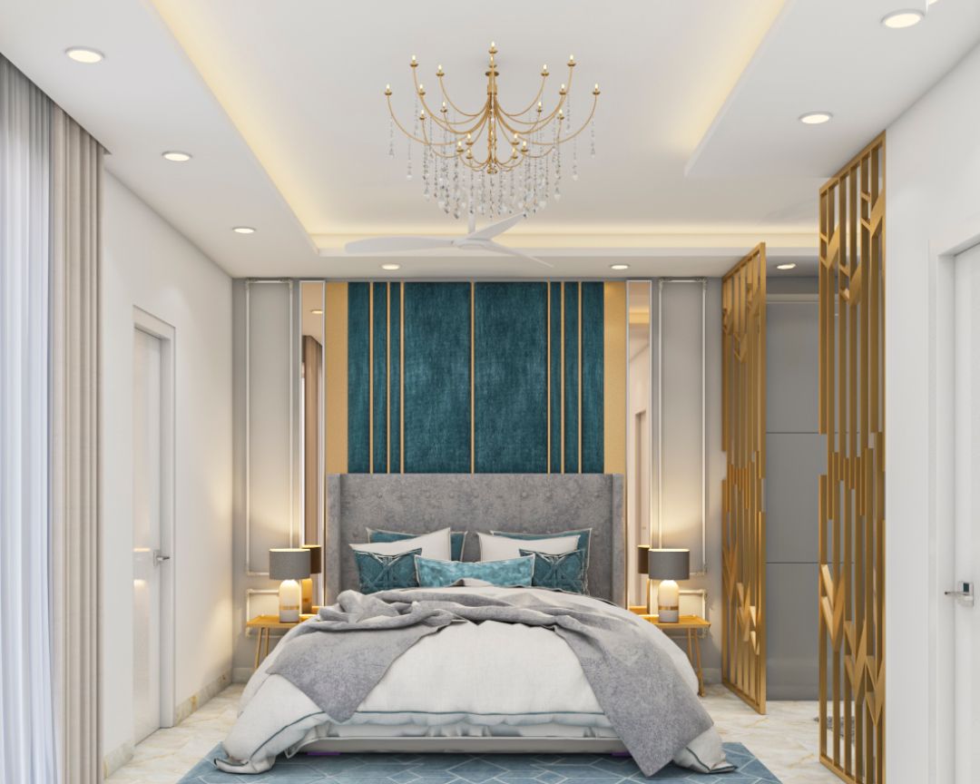 Modern Gypsum Ceiling Design With A Chandelier For Bedrooms