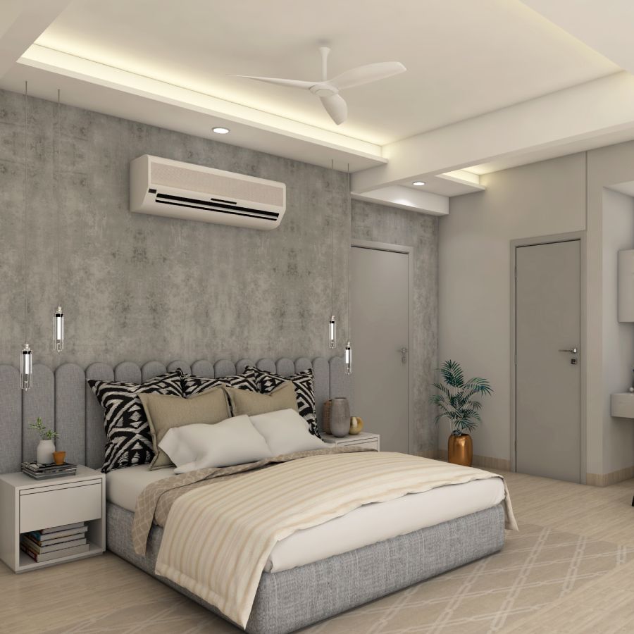 Modern Single-Layered Bedroom False Ceiling Design