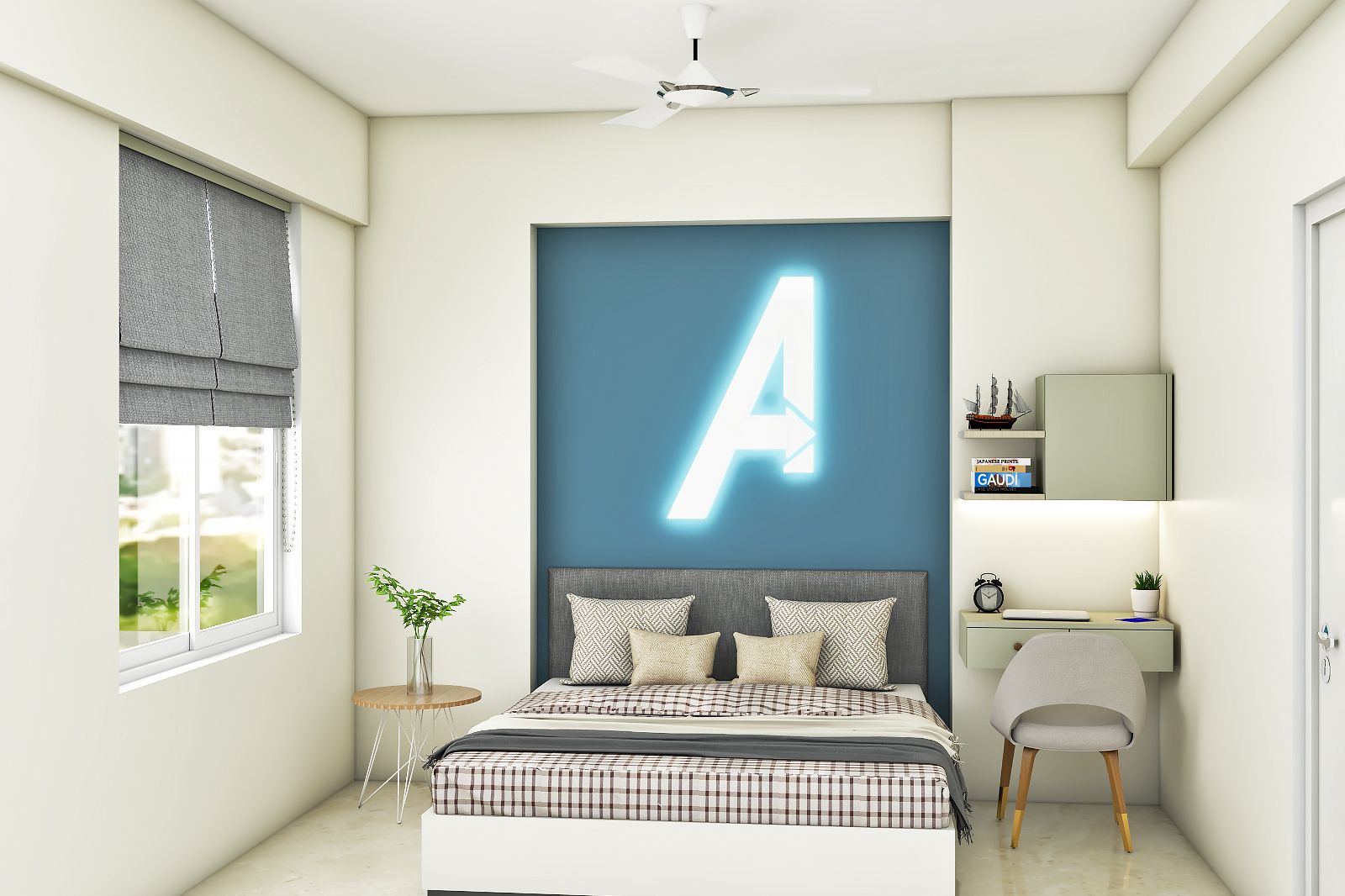 Modern Kids Room Design With A Study Unit