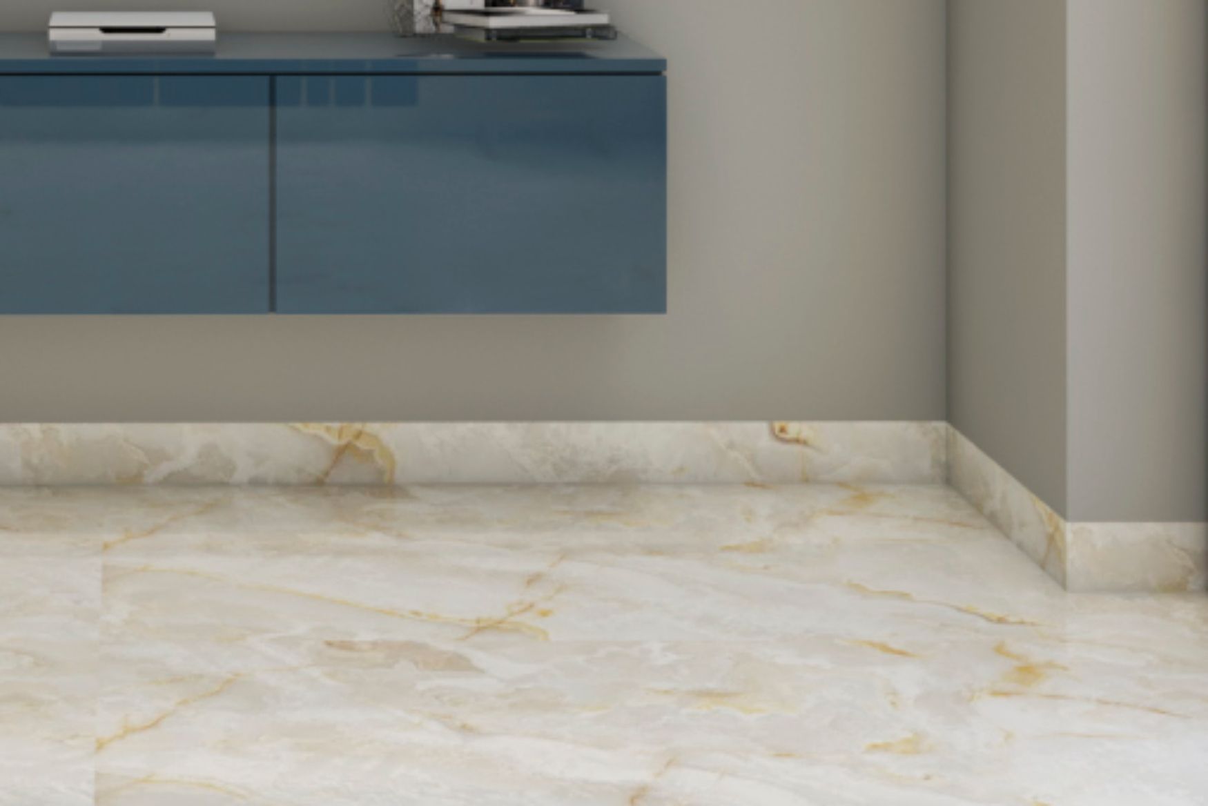 Modern Marble Floor Tiles Design In A Soothing Cream Colour
