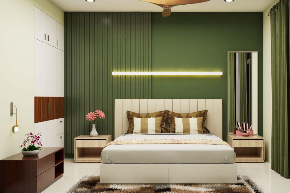 Lively Green Bedroom Colours | Livspace