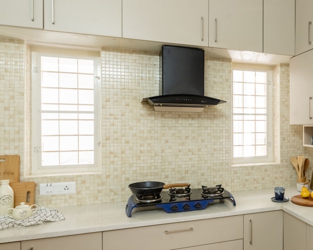 Moder White Swing Window Design For Kitchens