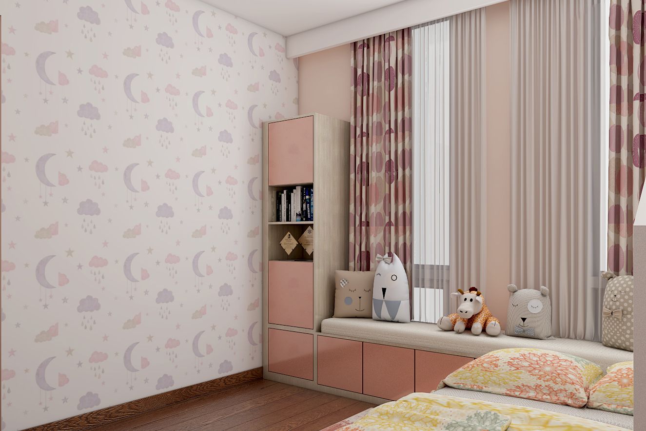 Modern Night-Themed Bedroom Wallpaper Design For Kids