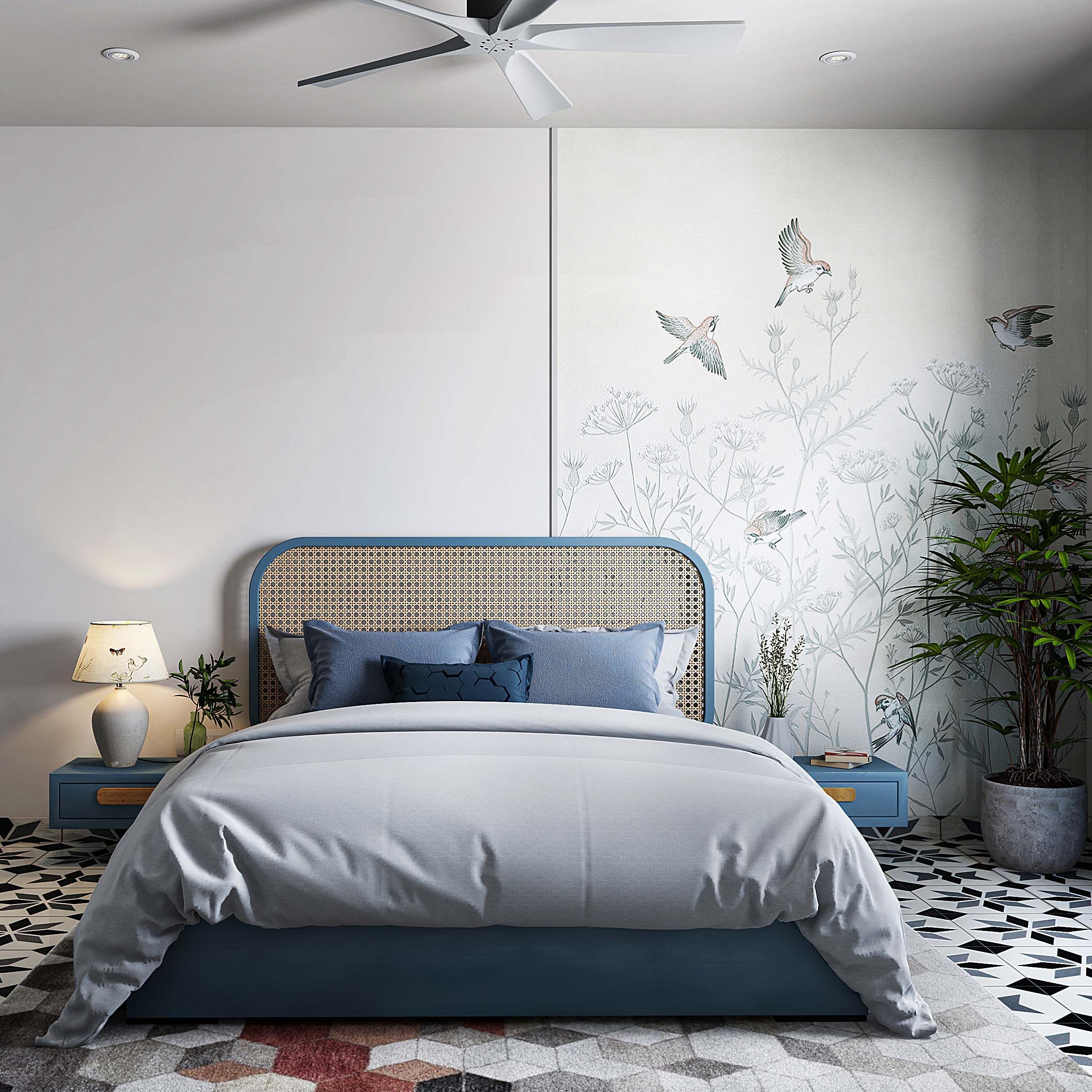 Contemporary Nature-Themed Bedroom Wallpaper Design For Bedrooms