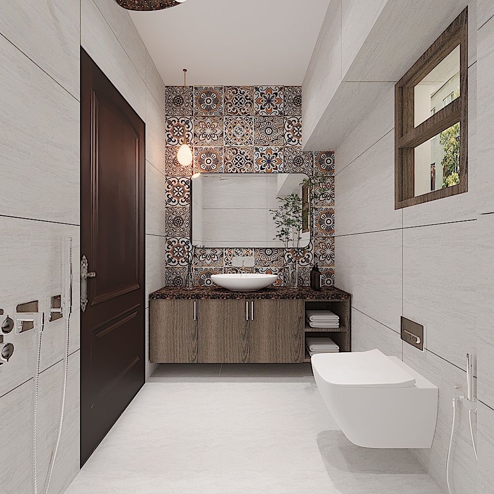 Modern Bathroom Design with Storage | Livspace