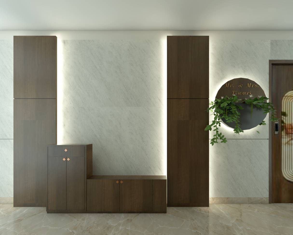 Contemporary Foyer Design With Inbuilt Storage