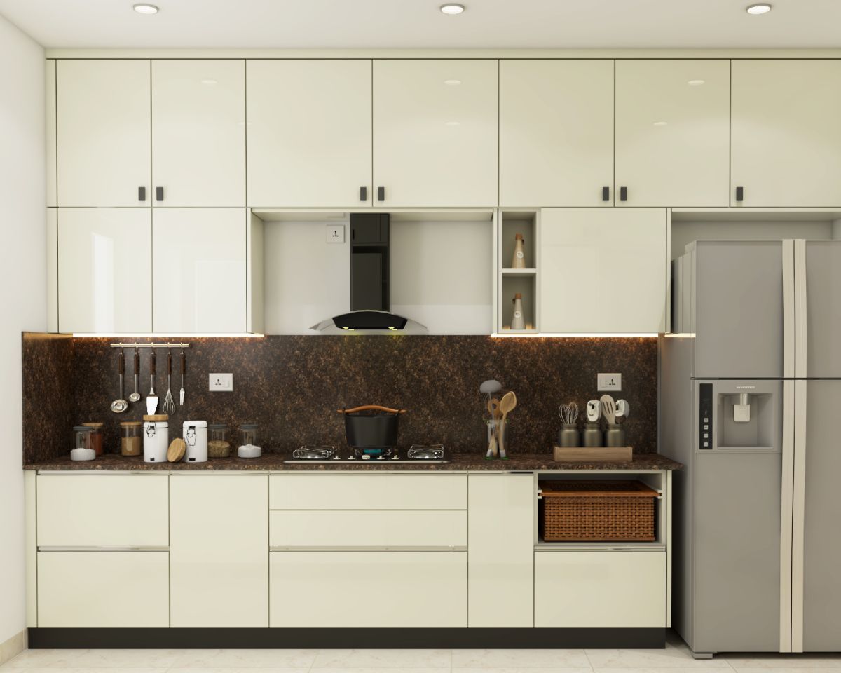 Compact Parallel Kitchen Design With Ample Storage