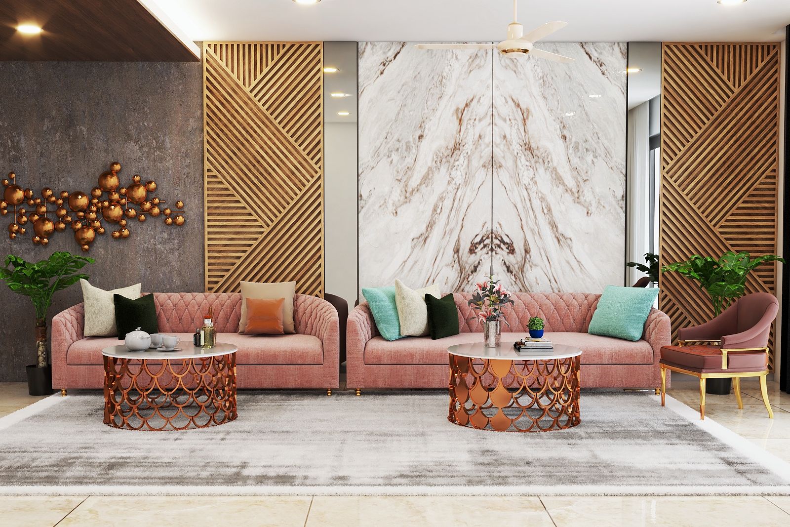 Contemporary 3-Seater Living Room Design