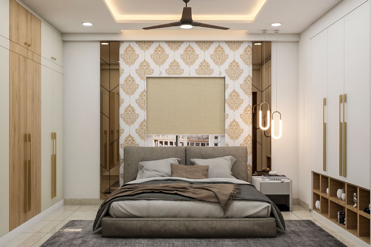 Contemporary Bedroom Design With Mirror Panels