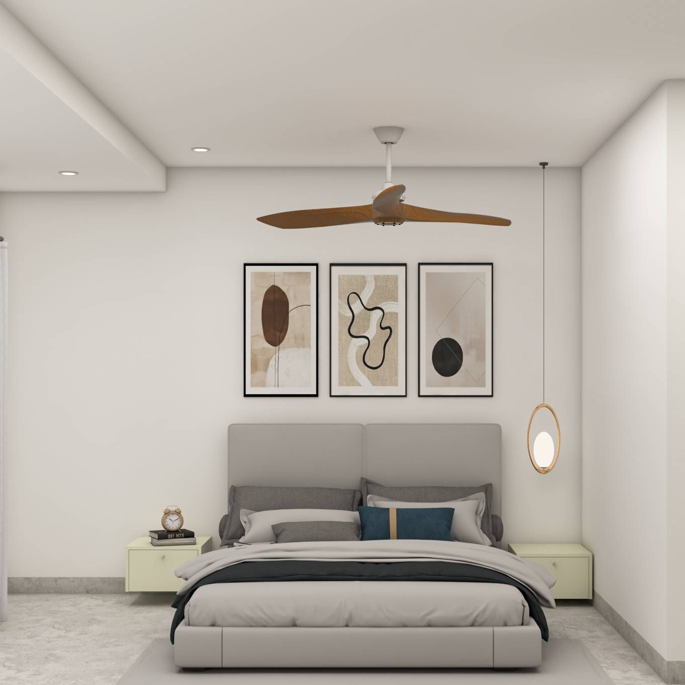 Compact Guest Bedroom Design With WallMounted Side Tables Livspace