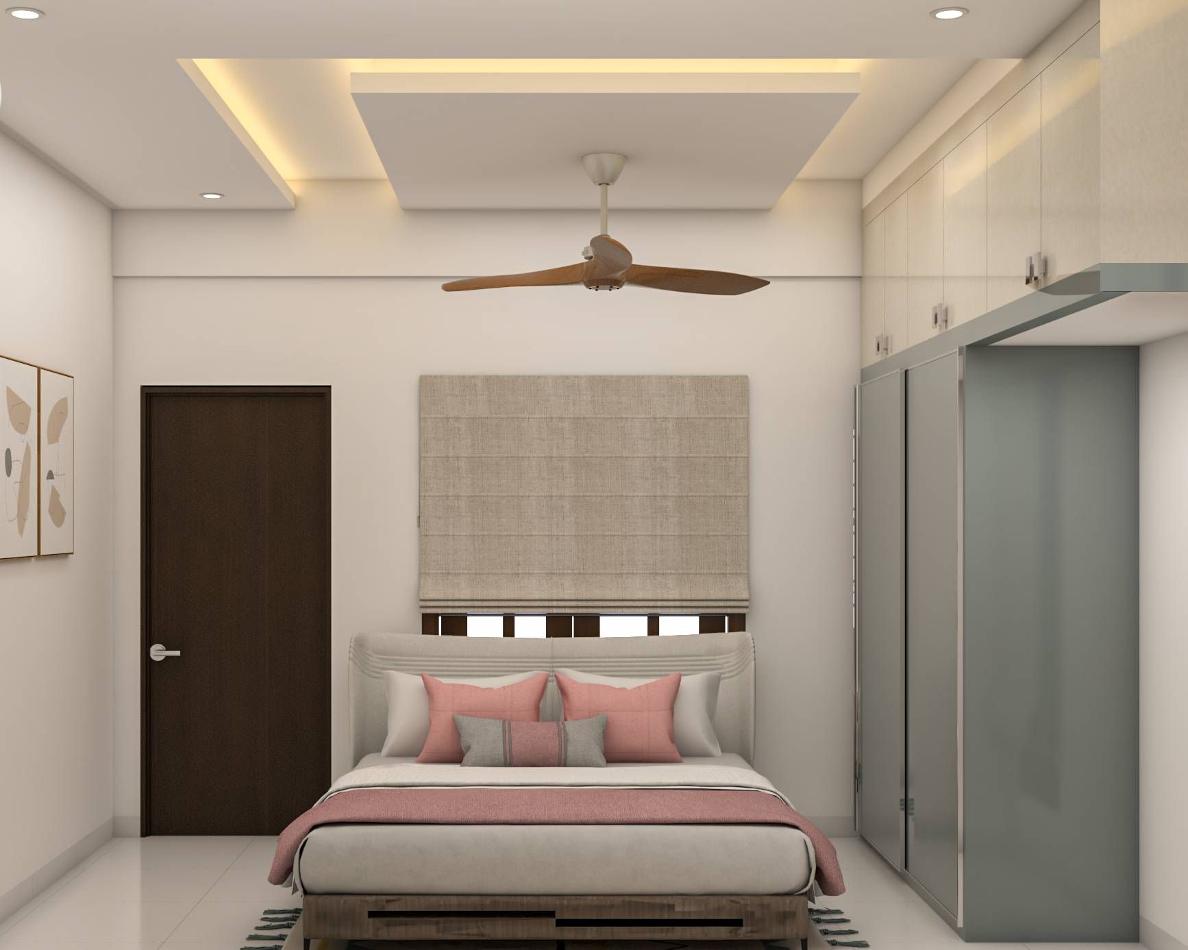 Spacious Guest Bedroom With Cove Lighting | Livspace