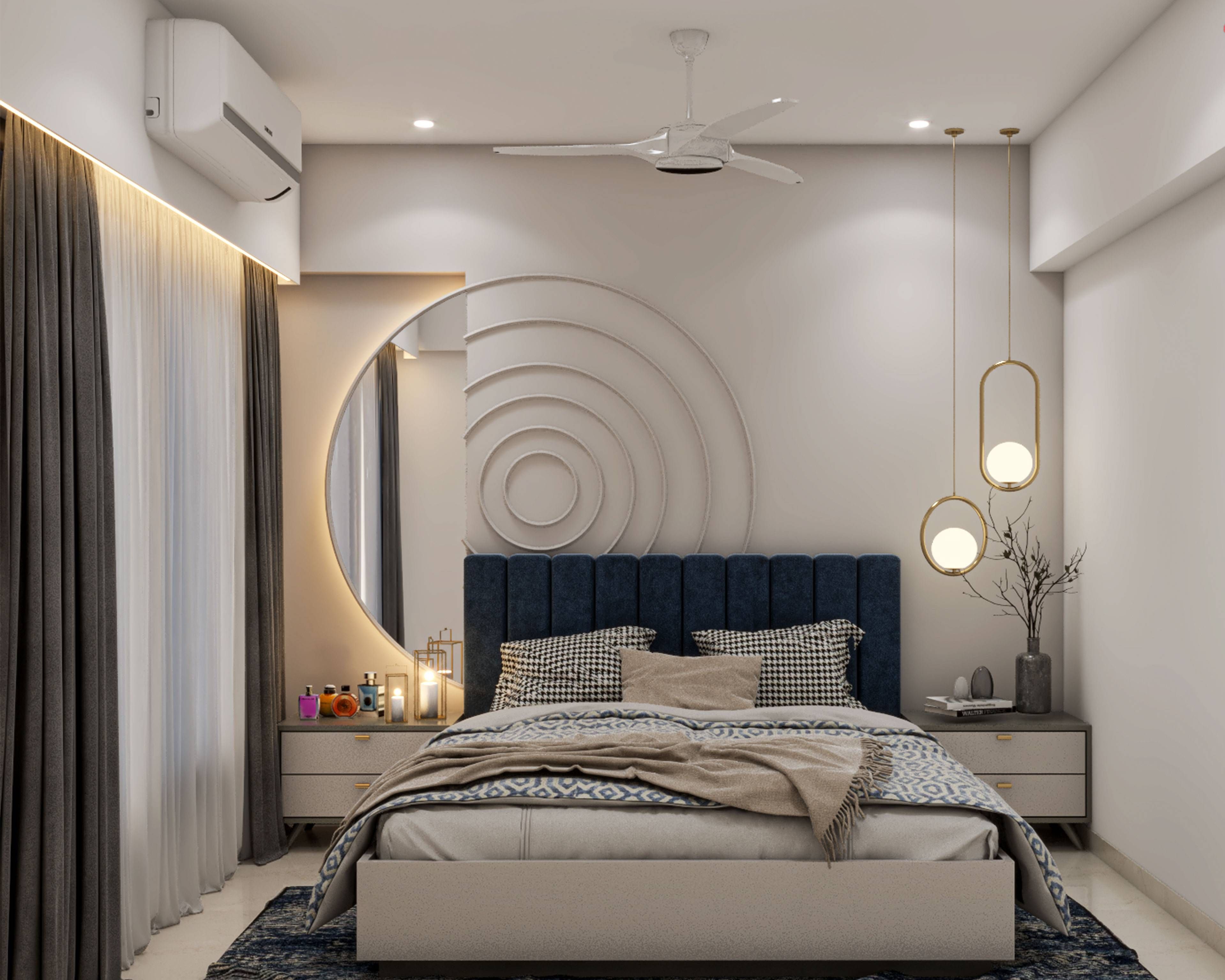 Modern Bedroom Design With Warm Lighting