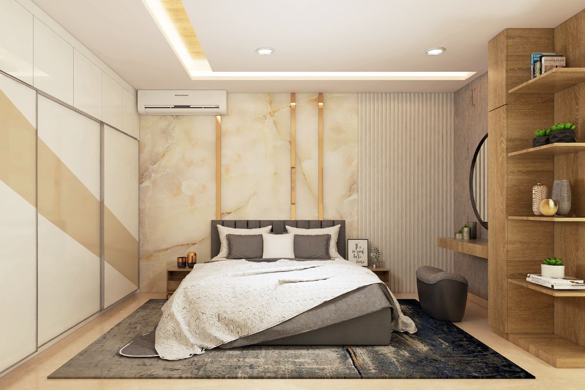 Contemporary Master Bedroom Design With King Size Bed