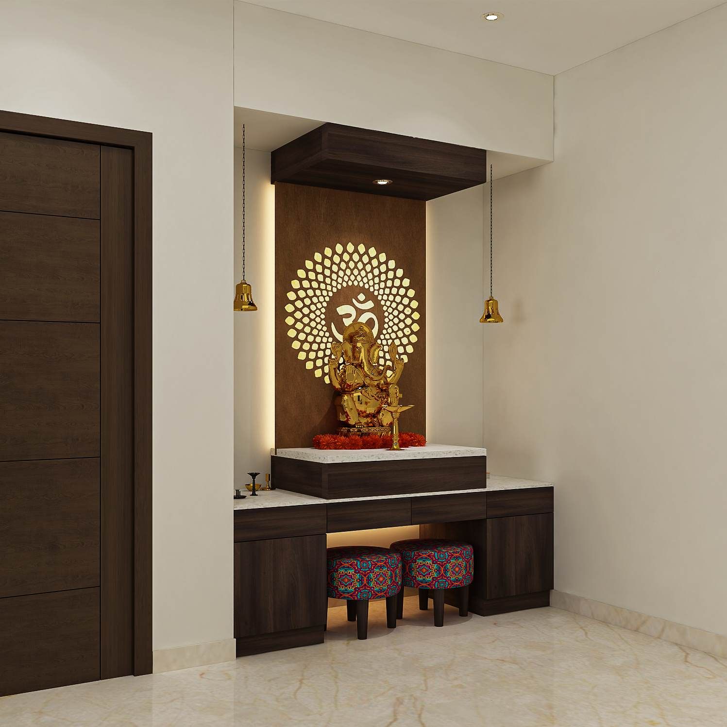 Modern Mandir Temple Design For Home, Home Room Design,, 52% OFF