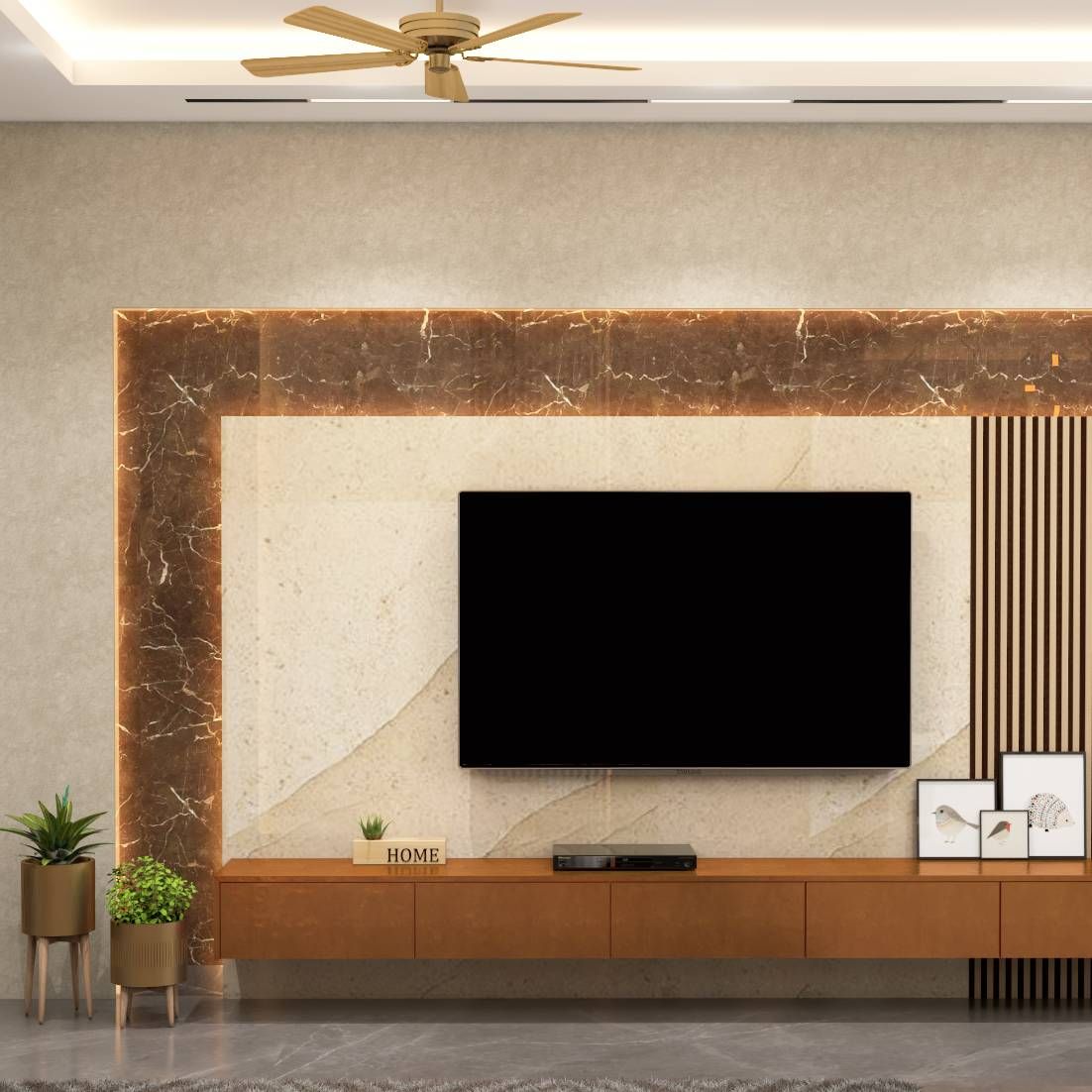 Spacious TV Unit Design For Living Rooms | Livspace