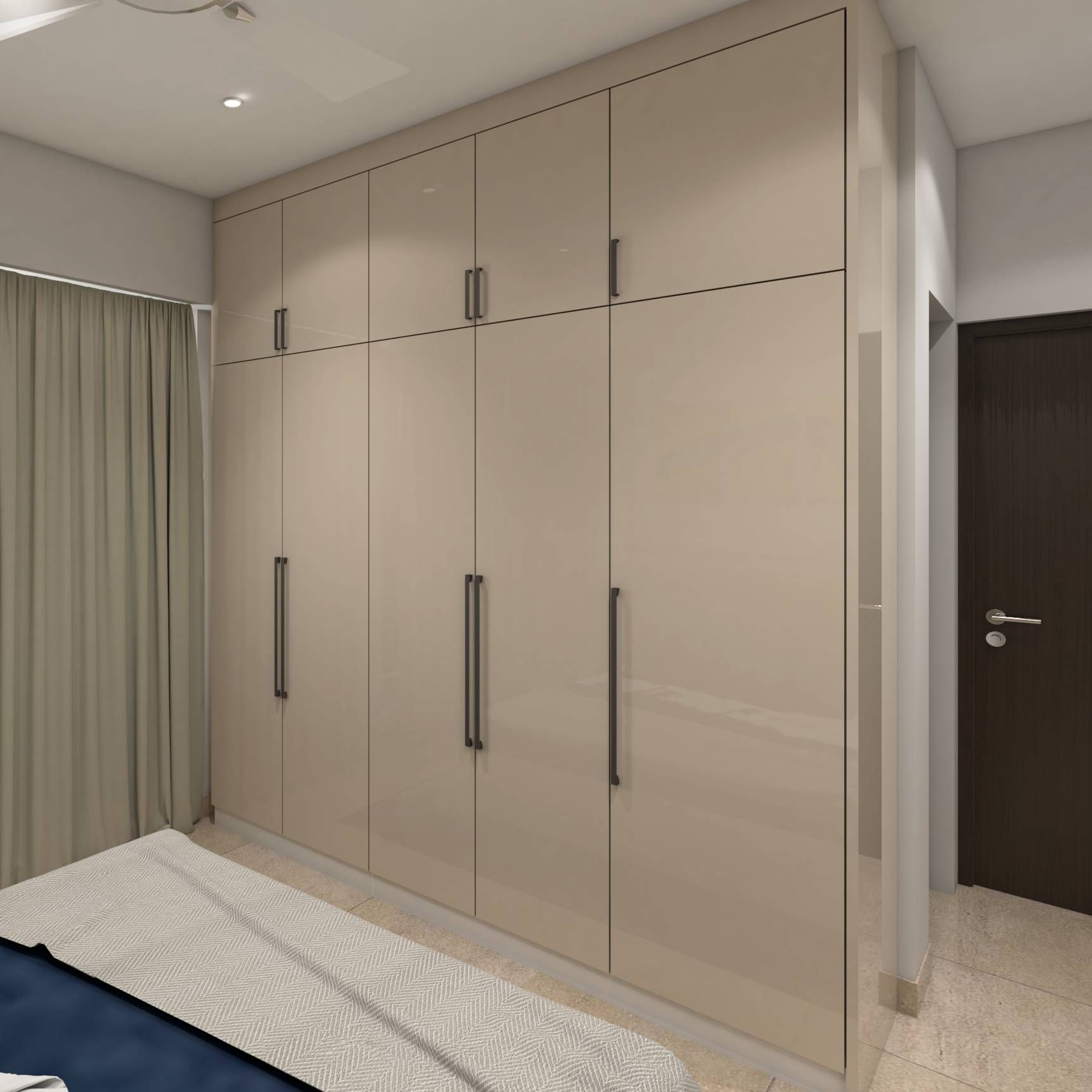 Swing Wardrobe Design With A Glossy Finish Livspace