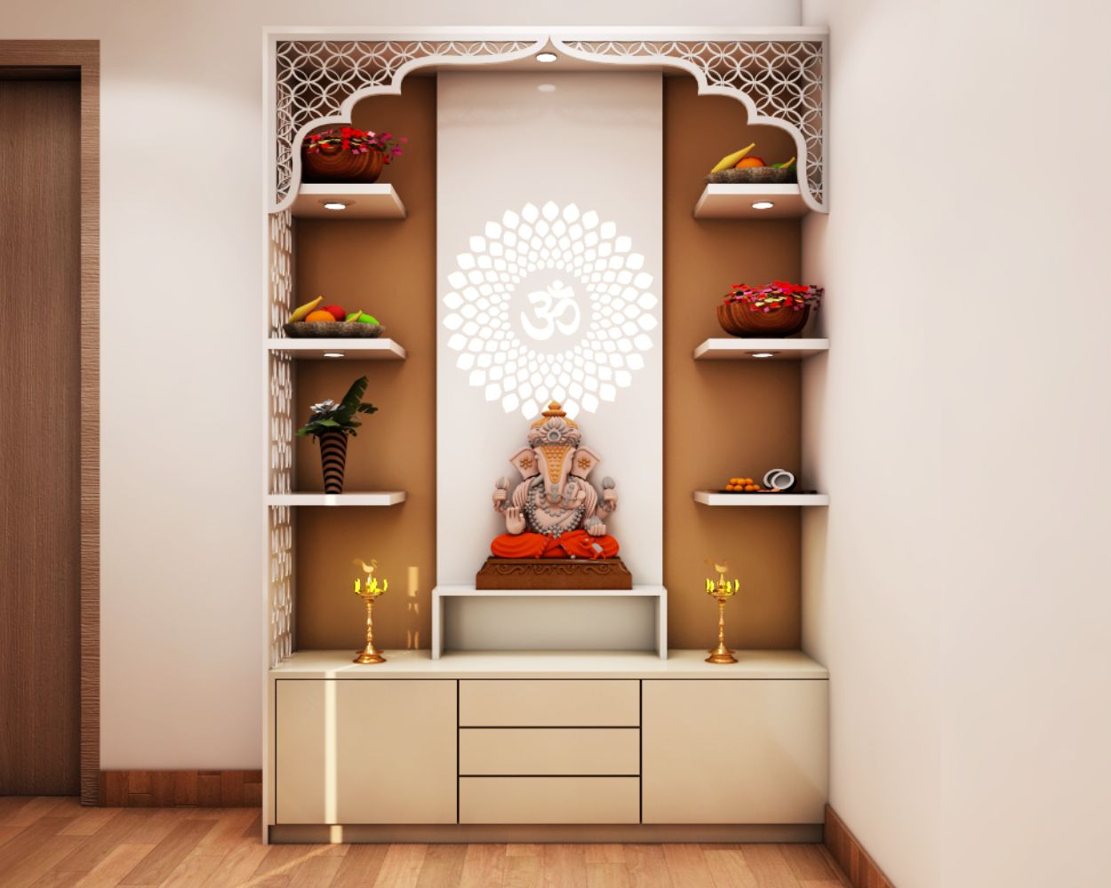 300 Latest Pooja Room Mandir Design
