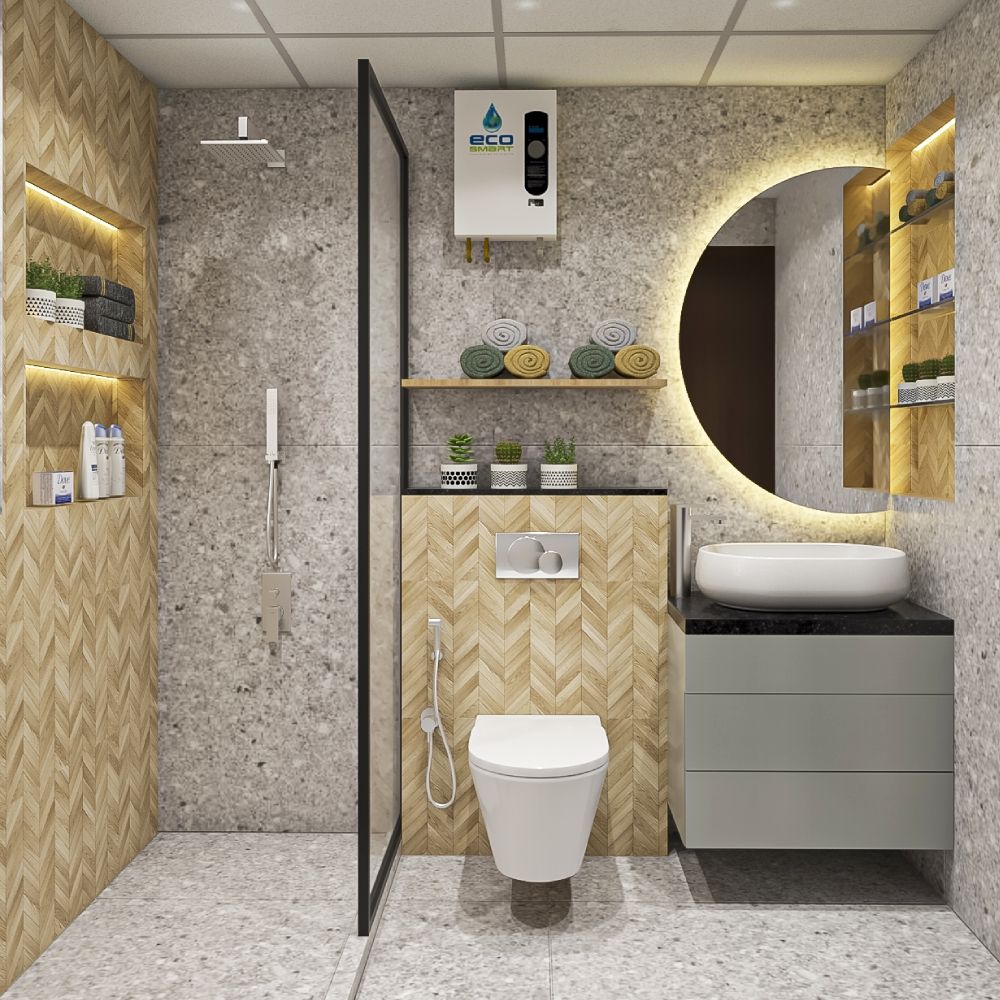 Modern Grey Mosaic Bathroom Tile Design