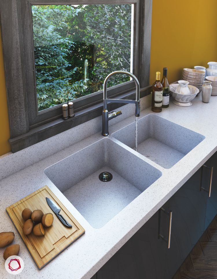 Types Of Kitchen Sinks Available In India, Kitchen Sink Cupboards Cost