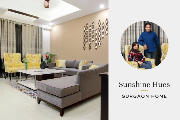 A Bright Gurgaon Home with Glowing Gold &#038; Zesty Limes