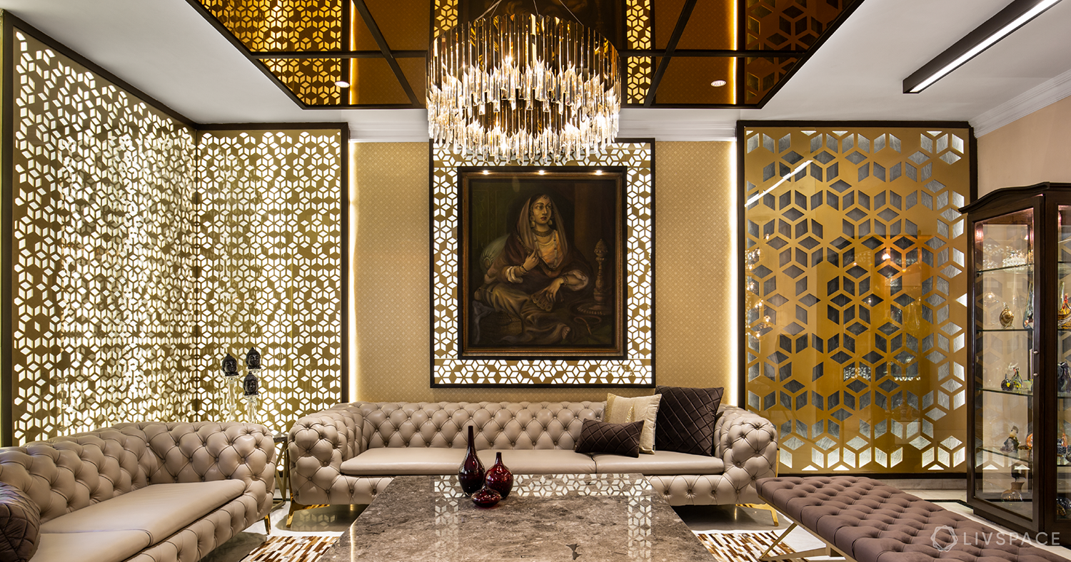 Luxurious Living Room for a Delhi Flat