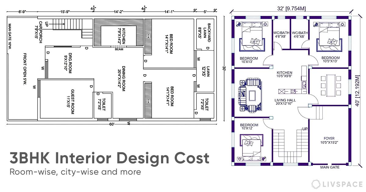 3BHK Interior Design Cost
