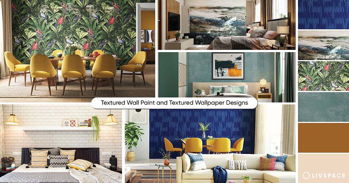 textured wall paint and wallpaper designs