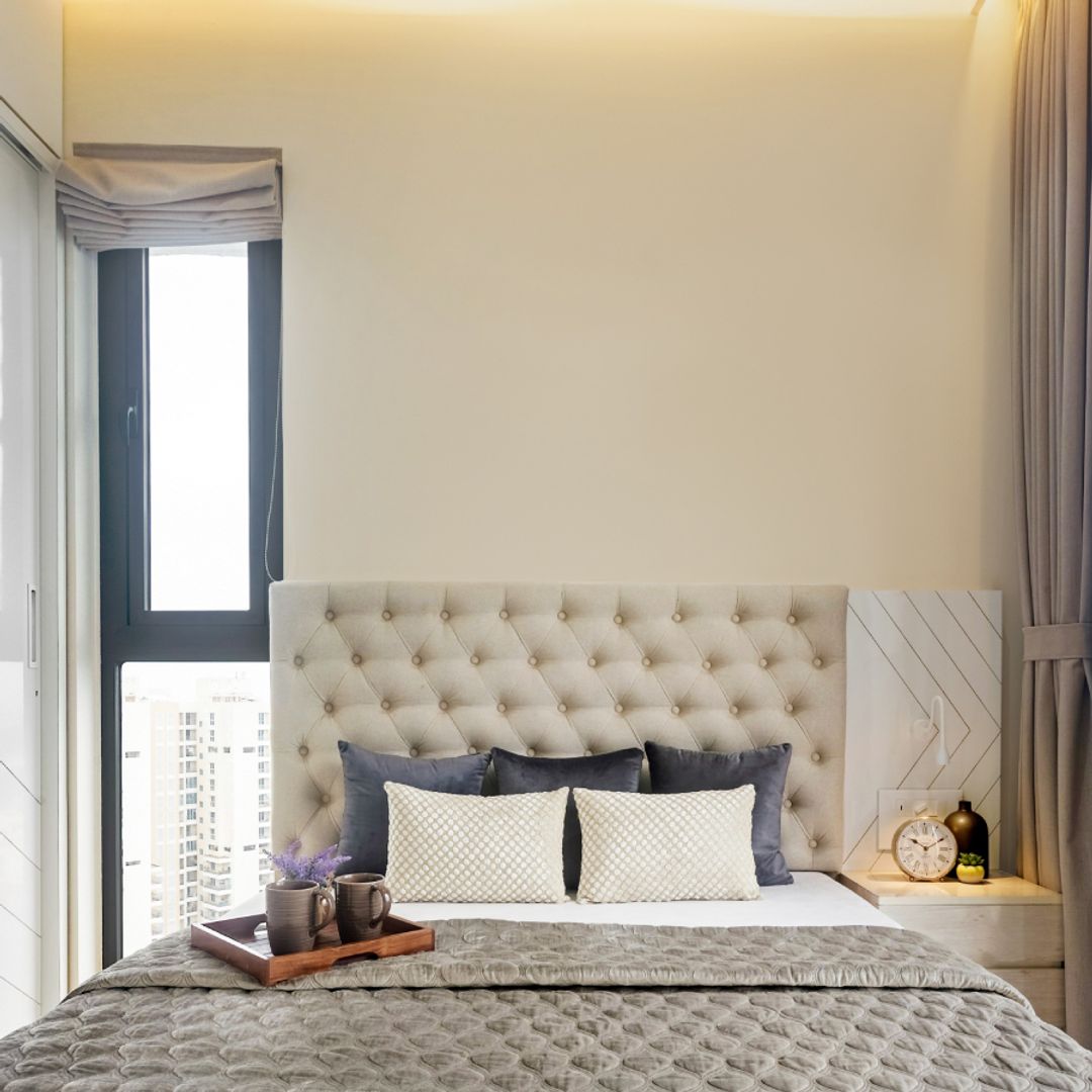 Light-Coloured Wall Paint Idea For Bedrooms | Livspace