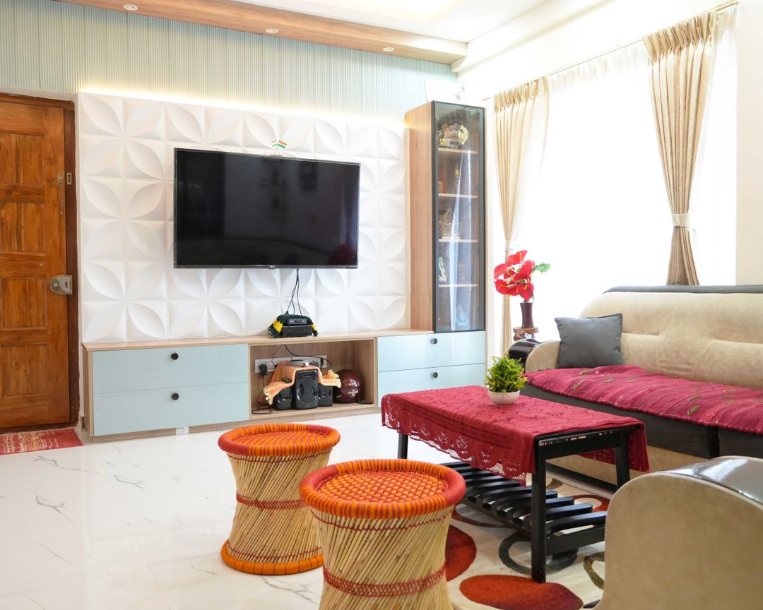 3BHK Interior Design in Bangalore with Modular Wardrobes and Kitchen