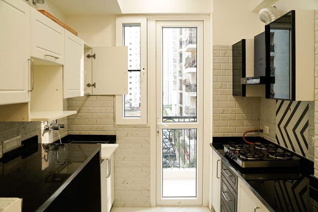 Contemporary 2BHK Interior Design in Noida with Modular Wardrobe ...