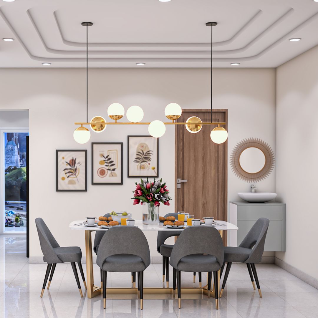 Painted Rectangular Gypsum Modern False Ceiling Design With Integrated ...