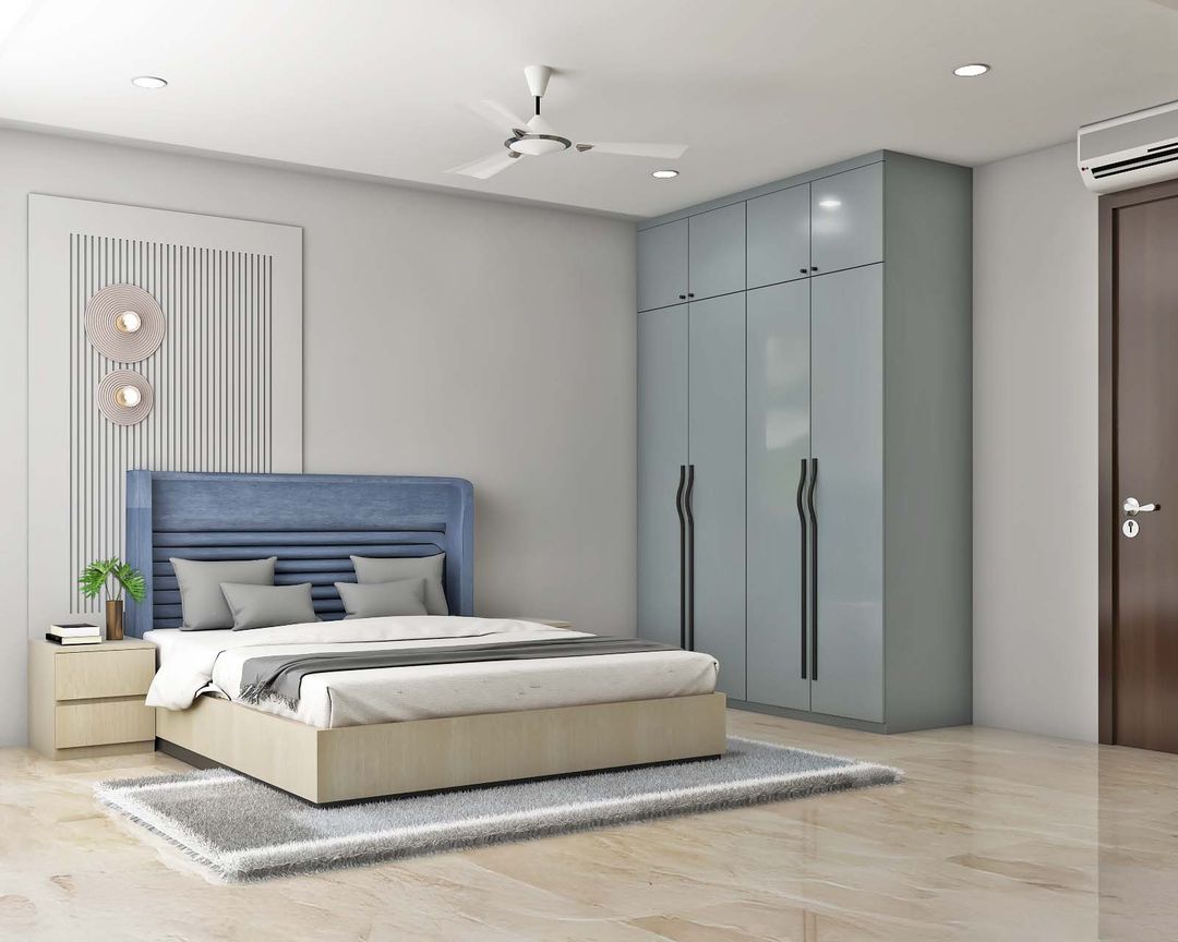 Grey Minimal Wall Paint Design for Bedrooms and Living Rooms | Livspace