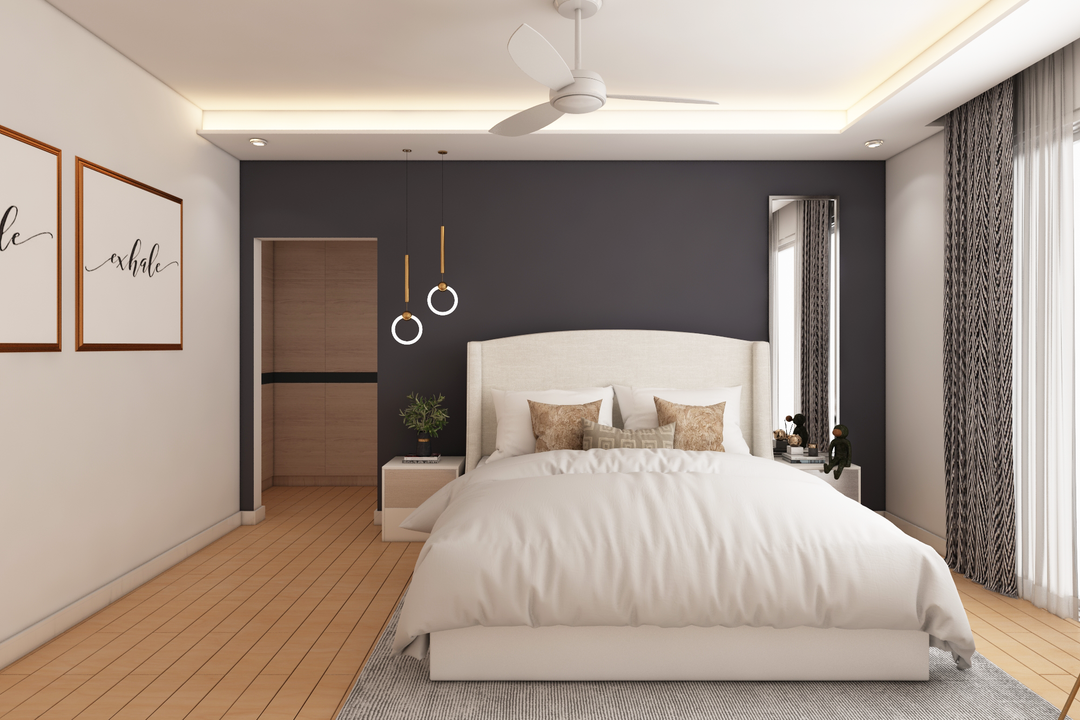 Convenient Contemporary Styled Spacious Master Bedroom Design | Livspace