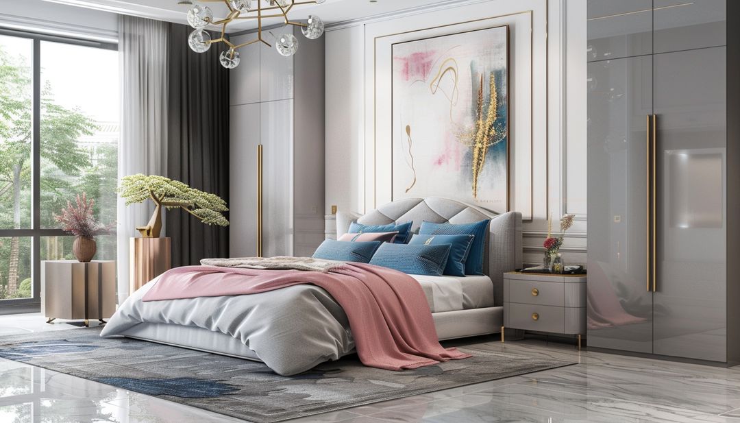 Elevate Your Bedroom with Modern White Wall Trims and Paint Wall Design ...