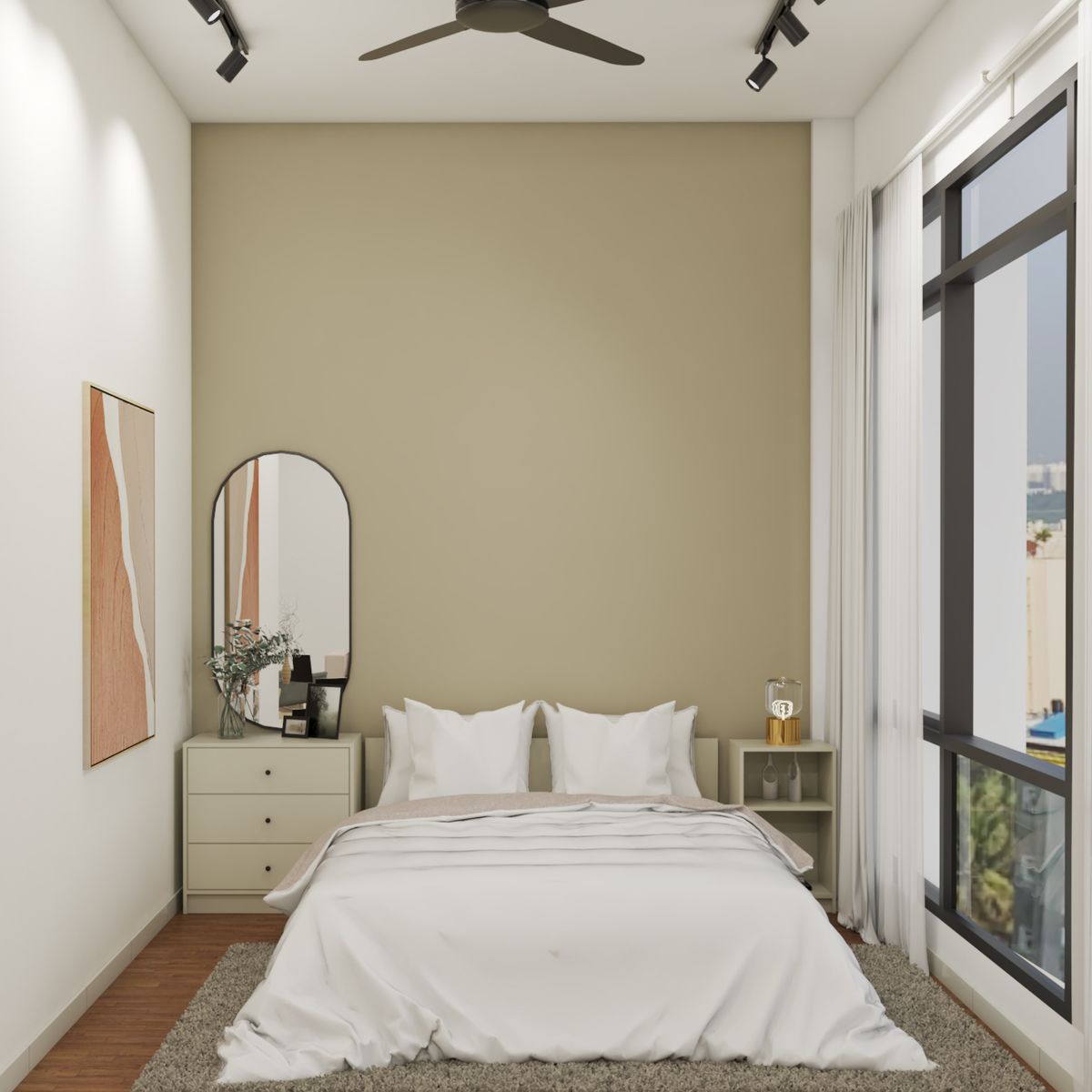 Minimalist Bedroom Wall Paint Colour | Livspace